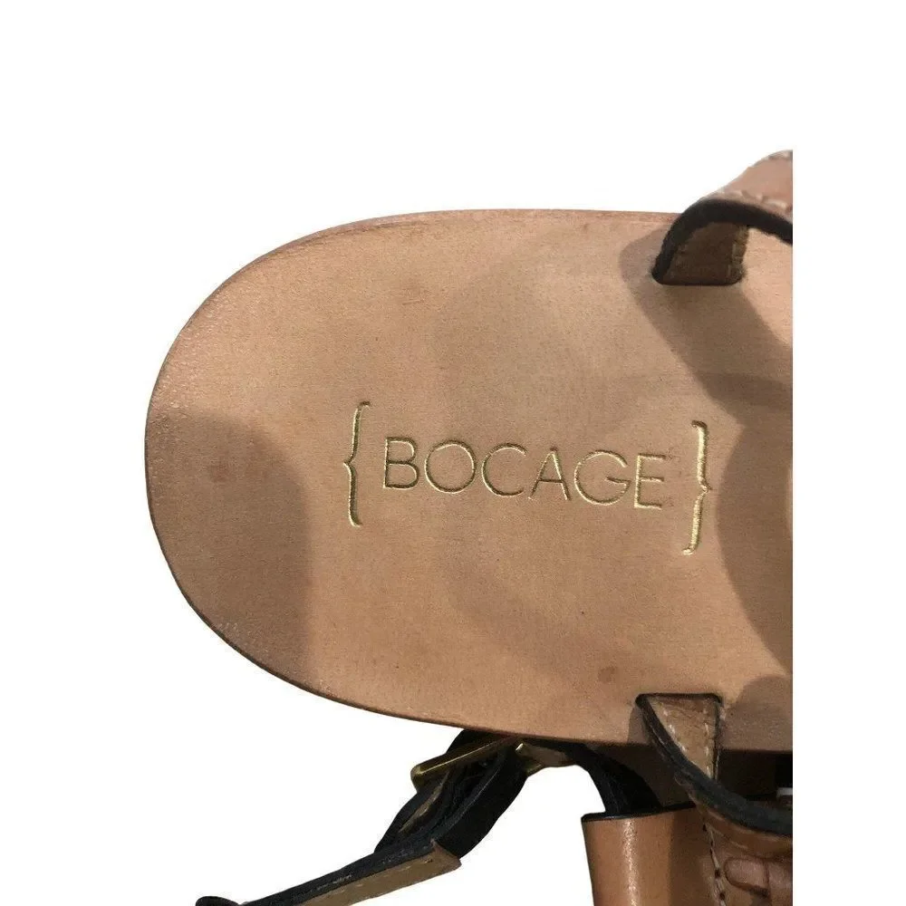 Bocage Womens Thong Flat Leather Sandals Size 39